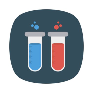 Test tüpü laboratuvar bilim vektör çizim 