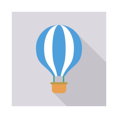 Hava Balon düz simgesi, vektör, illüstrasyon