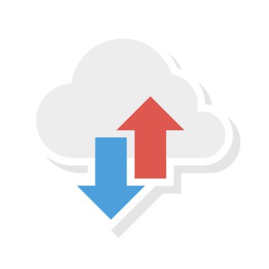 yedek bulut veritabanı vektör çizim 