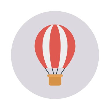Hava Balon düz simgesi, vektör, illüstrasyon