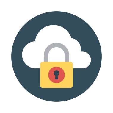 kilit özel bulut vektör çizim 