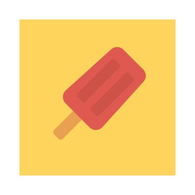 dondurma düz simgesi, vektör, illüstrasyon