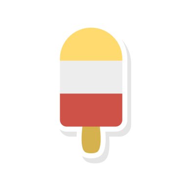 dondurma düz simgesi, vektör, illüstrasyon