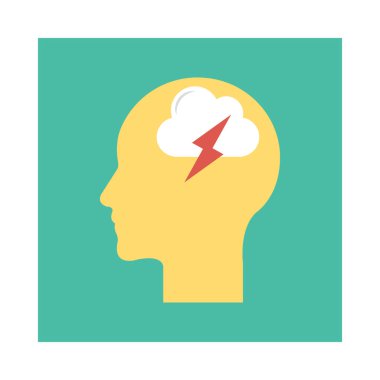 yaratıcı zihin baş vektör çizim 