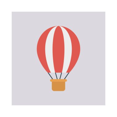 Hava Balon düz simgesi, vektör, illüstrasyon