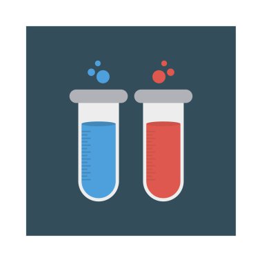 Test tüpü laboratuvar bilim vektör çizim 