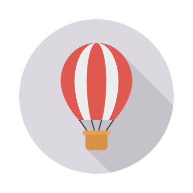 Hava Balon düz simgesi, vektör, illüstrasyon