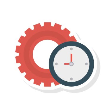 işlemi son tarih saat vektör çizim 