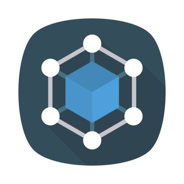 küp şekil işlem vektör çizim 