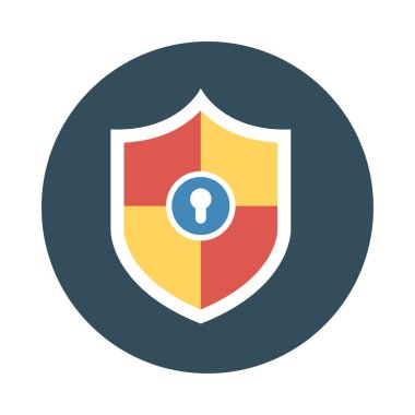 kalkan kilit güvenli vektör çizim 