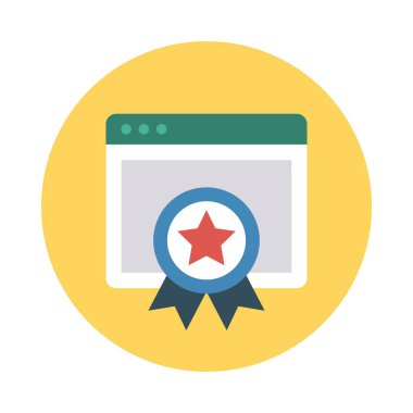 rozet madalya başarı vektör çizim 