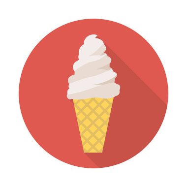 dondurma düz simgesi, vektör, illüstrasyon