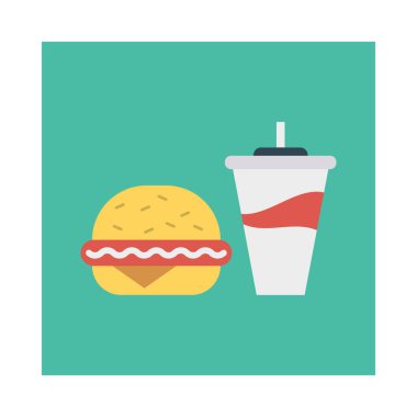 Burger lokanta içecek vektör çizim 