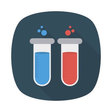 Test tüpü laboratuvar bilim vektör çizim