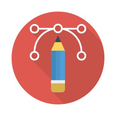 Bezier eğrisi yaratıcı vektör çizim