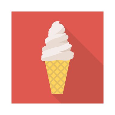 dondurma düz simgesi, vektör, illüstrasyon