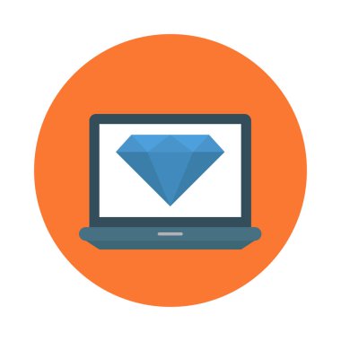 elmas tasarım laptop vektör çizim