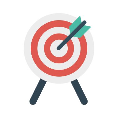 sirk dart tahtası düz simgesi, vektör, illüstrasyon