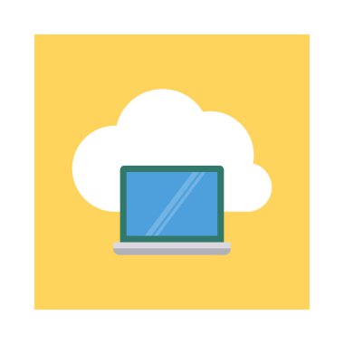 dizüstü bilgisayar bulut sunucu vektör çizim