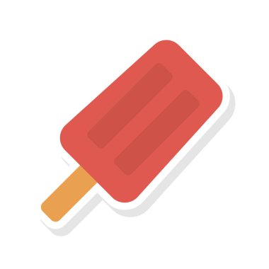 dondurma düz simgesi, vektör, illüstrasyon