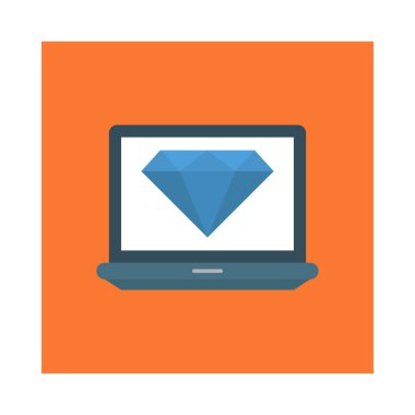 elmas tasarım laptop vektör çizim