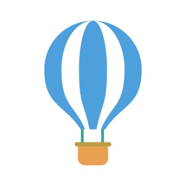 Hava Balon düz simgesi, vektör, illüstrasyon