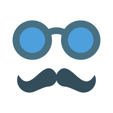 Gözlük bıyık sirk vektör çizim 