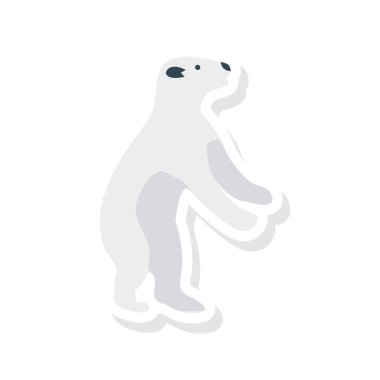 düz simgesi, vektör, illüstrasyon ayı