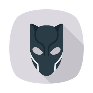 karnaval maskesi düz simgesi, vektör, illüstrasyon