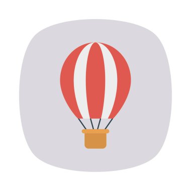 Hava Balon düz simgesi, vektör, illüstrasyon