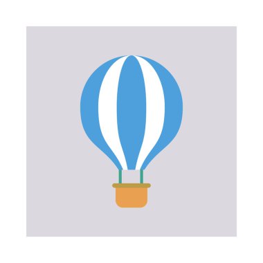 Hava Balon düz simgesi, vektör, illüstrasyon