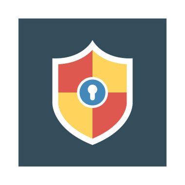 kalkan kilit güvenli vektör çizim