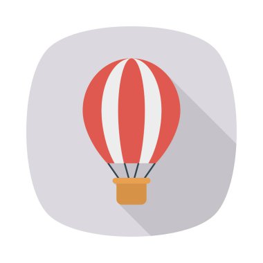 Hava Balon düz simgesi, vektör, illüstrasyon