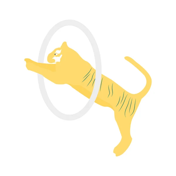 Lion Ring Cirkus Vektorillustration — Stock vektor