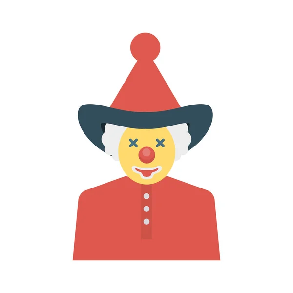 Clown Bouffon Cirque Vecteur Illustration — Image vectorielle