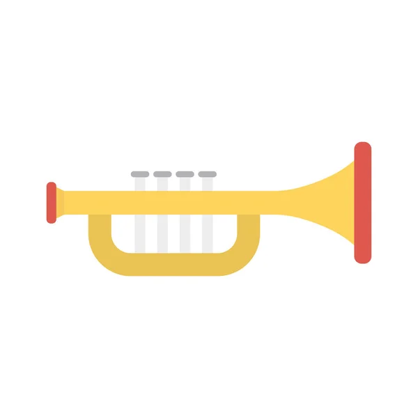 Trompet Instrument Muziek Vectorillustratie — Stockvector