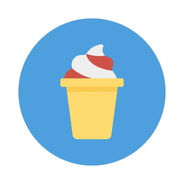 Helado Cono Vector Ilustración — Vector de stock