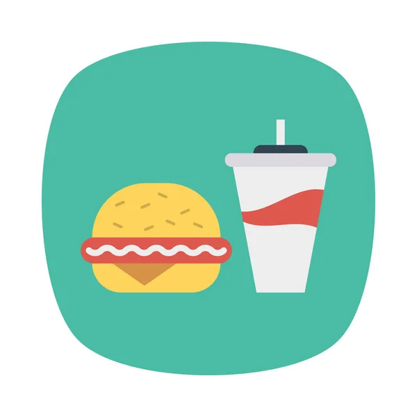 burger  fast food  drink  vector illustration