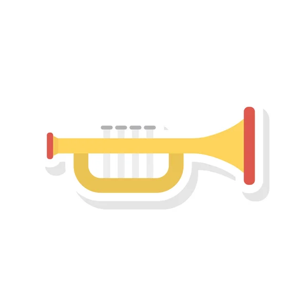 Trompet Instrument Muziek Vectorillustratie — Stockvector