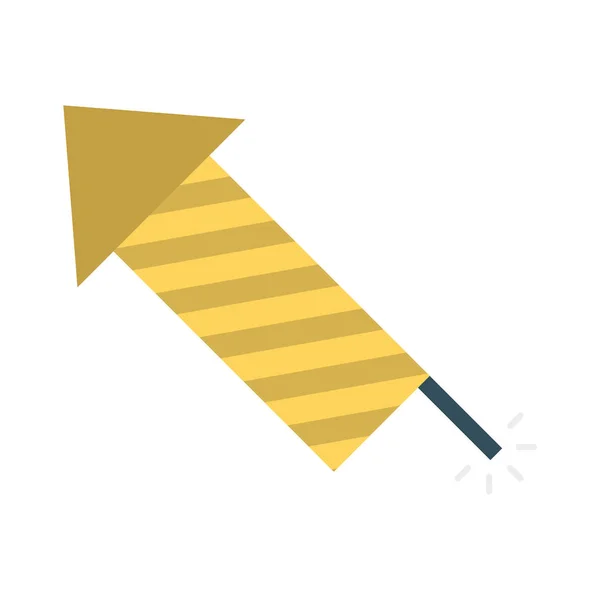 Feuerwerksrakete Flaches Symbol Vektor Illustration — Stockvektor