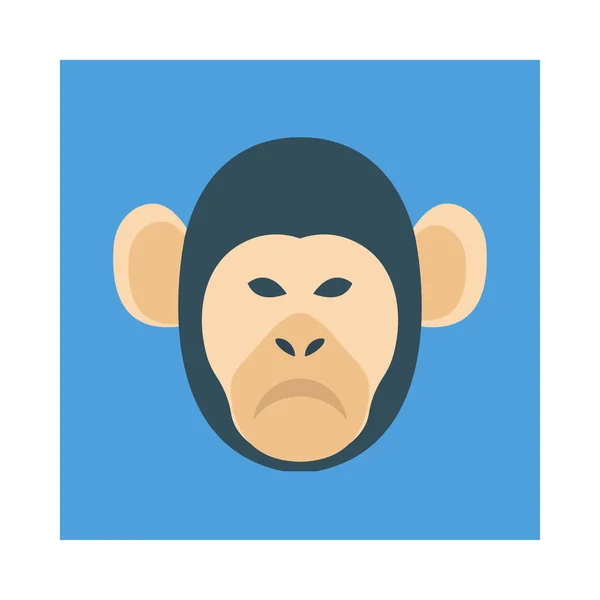 马戏团猴子平面图标 — 图库矢量图片