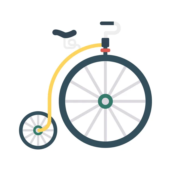 Einrad Zirkus Fahrrad Vektor Illustration — Stockvektor