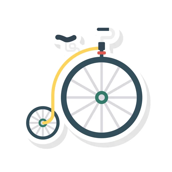 Tek Tekerlekli Sirk Bisikletine Sirk Bisiklet Vektör Çizim — Stok Vektör