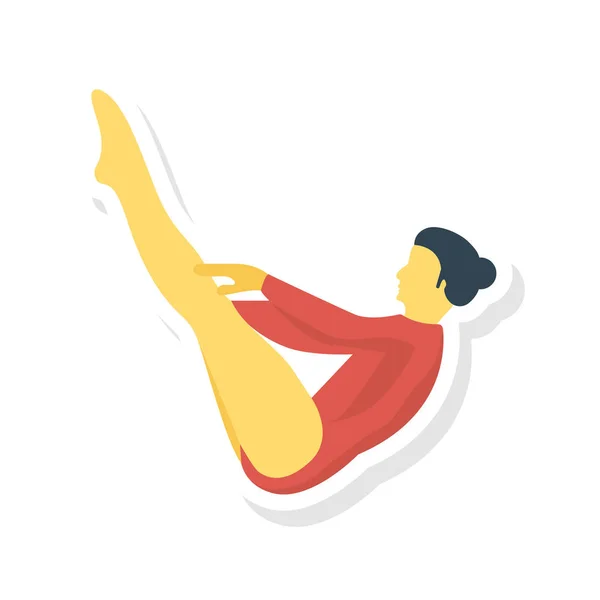 Circus Acrobat Flat Ikonen Vektor Illustration — Stock vektor