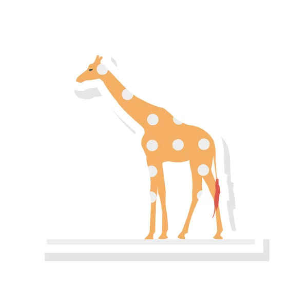 Girafa Animal Circo Vetor Ilustração —  Vetores de Stock