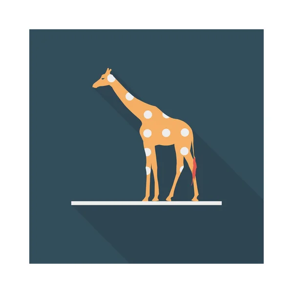 Giraffe Tier Zirkus Vektor Illustration — Stockvektor