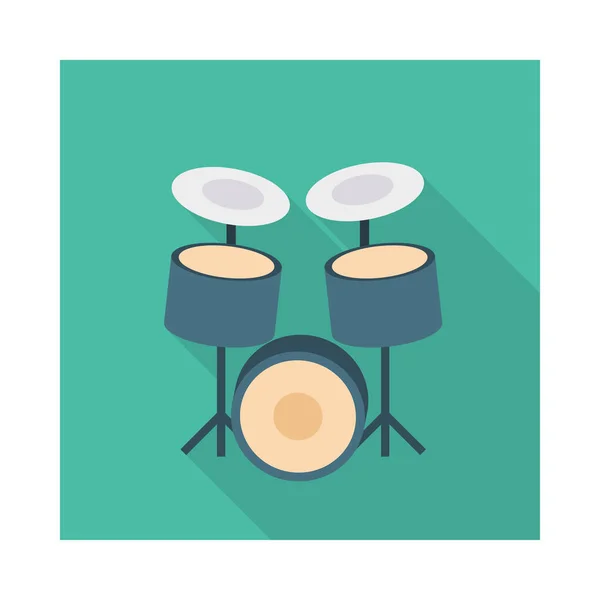 Drum Instrument Muziek Vectorillustratie — Stockvector