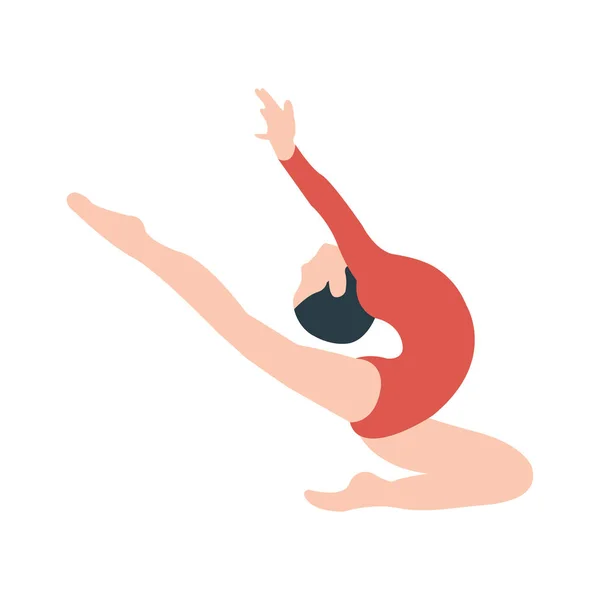 Circus Acrobat Flat Icon Vector Illustration — Stock Vector