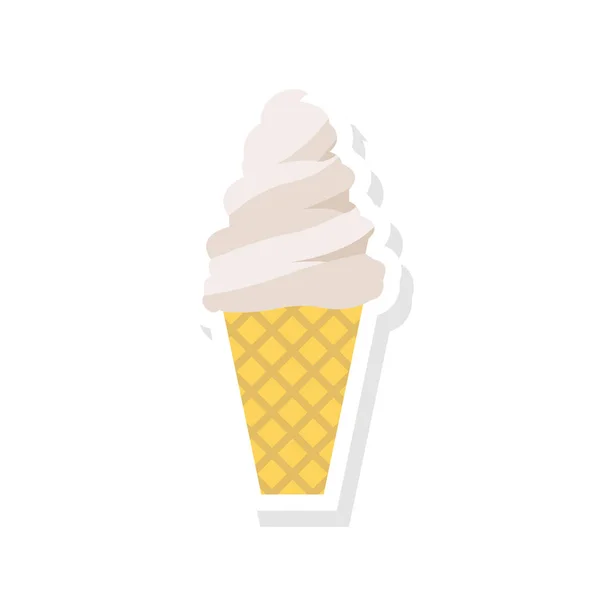 Ice Cream Flat Icon Vector Illustration — Stock Vector