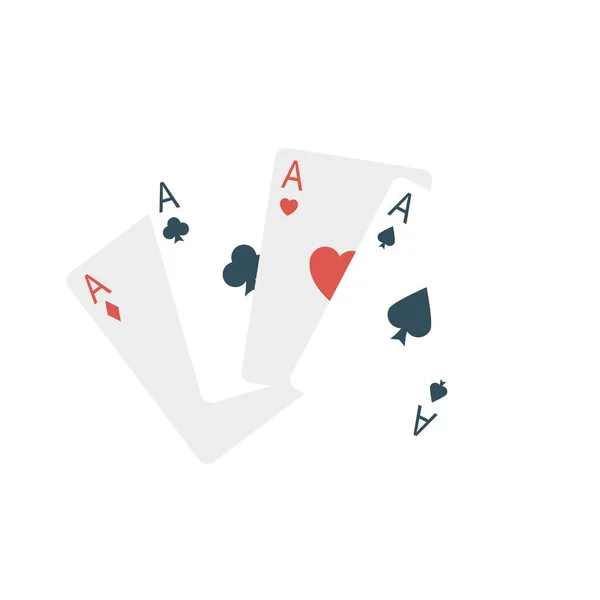 Poker Spielkarten Flaches Symbol Vektor Illustration — Stockvektor